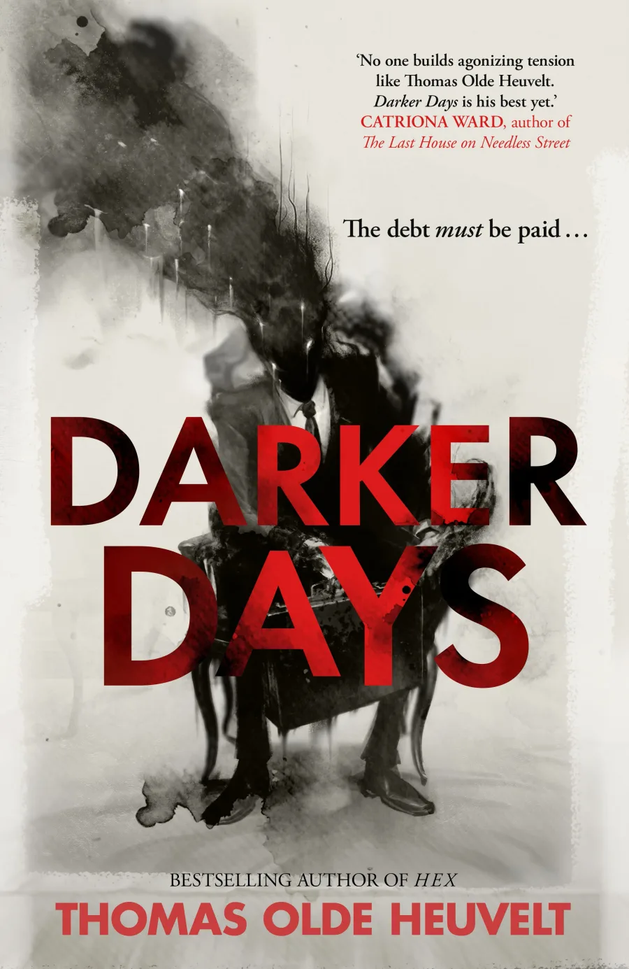 Book cover of Darker Days by Thomas Olde Heuvelt, a supernatural horror novel about a neighbourhood’s deadly bargain