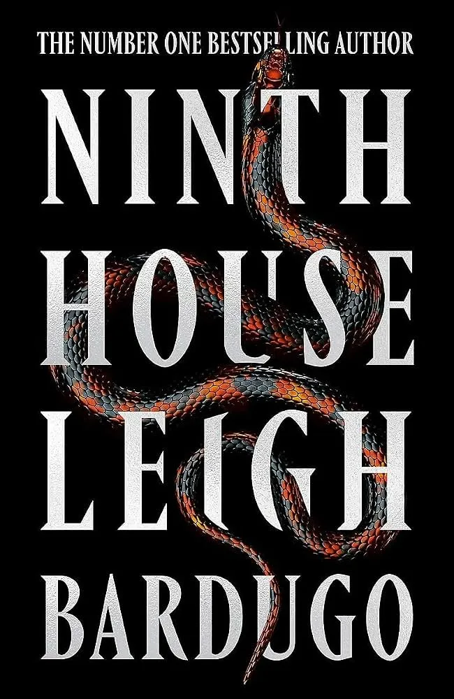 Book cover of Ninth House by Leigh Bardugo, a dark fantasy about occult secret societies at Yale