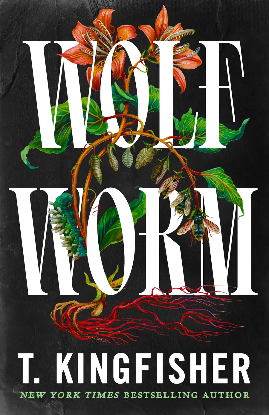 Book cover of Wolf Worm by T. Kingfisher, a Southern Gothic horror novel about a remote manor and a sinister scientist