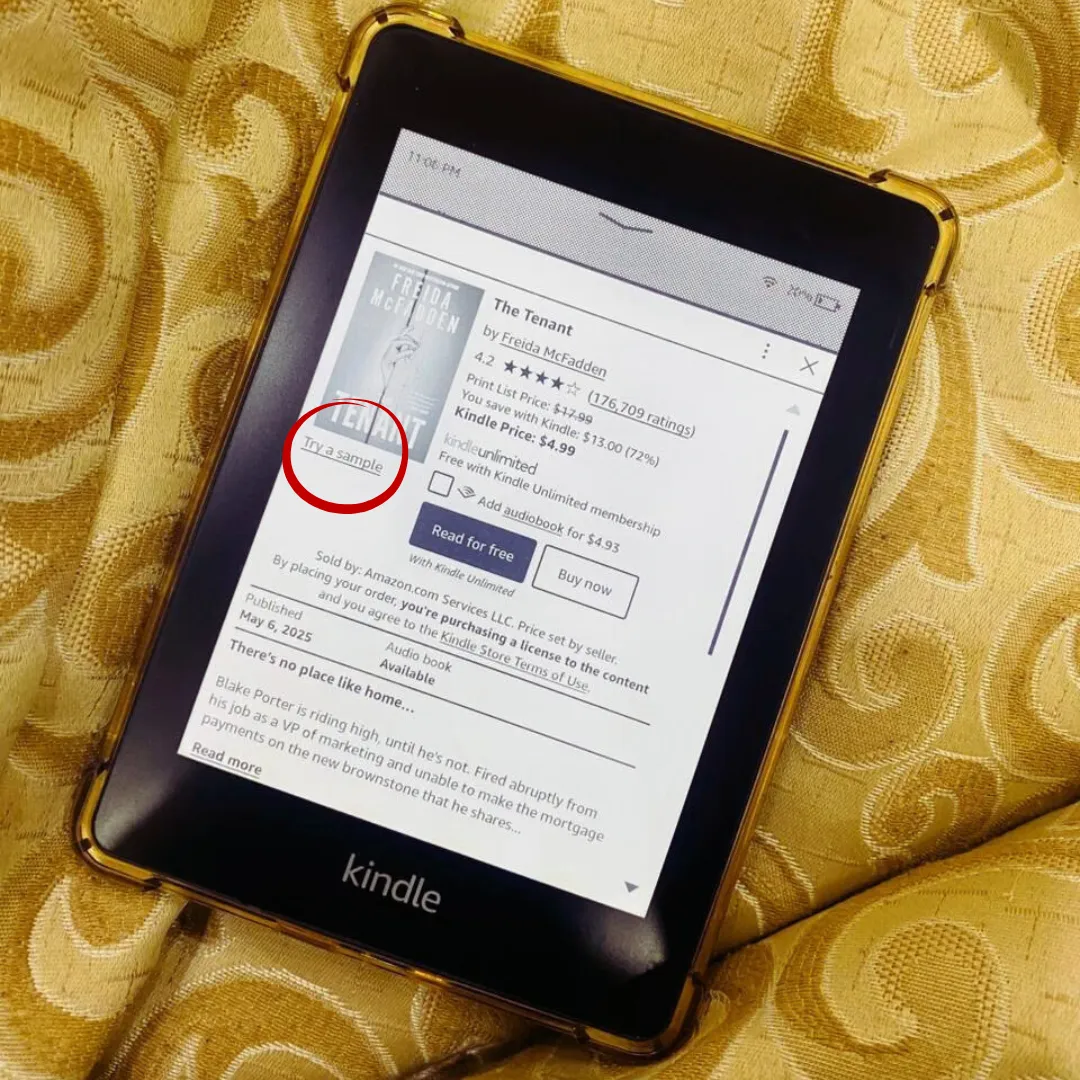 kindle tips and tricks about sample