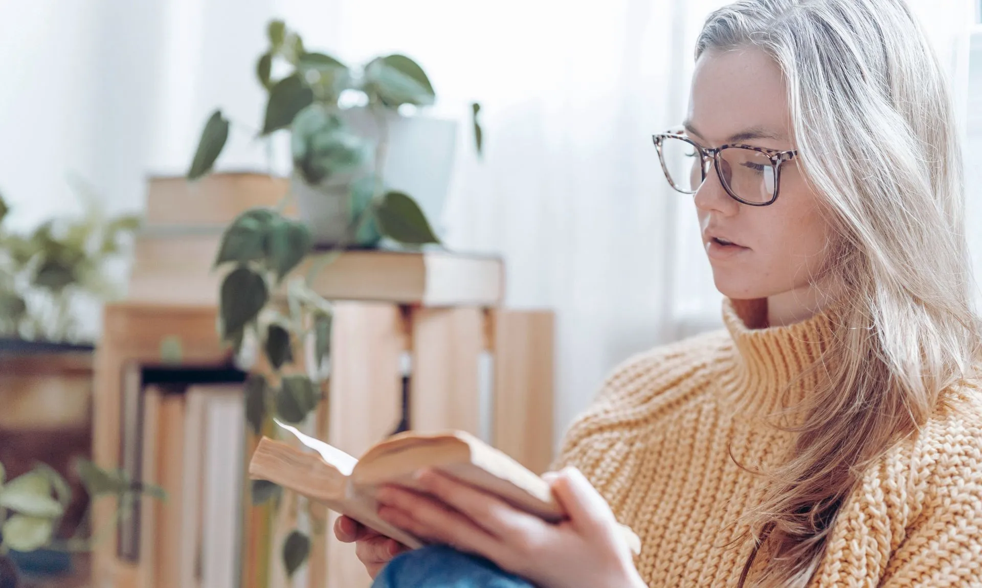a girl reading contemporary fiction books