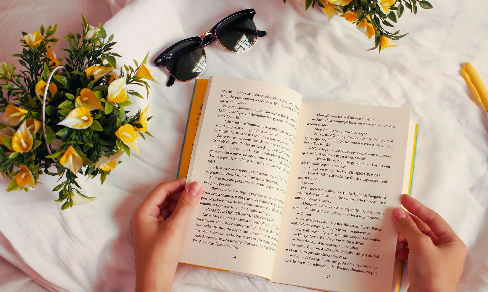 reading-classic-literature reading classic book with a bunch of flowers