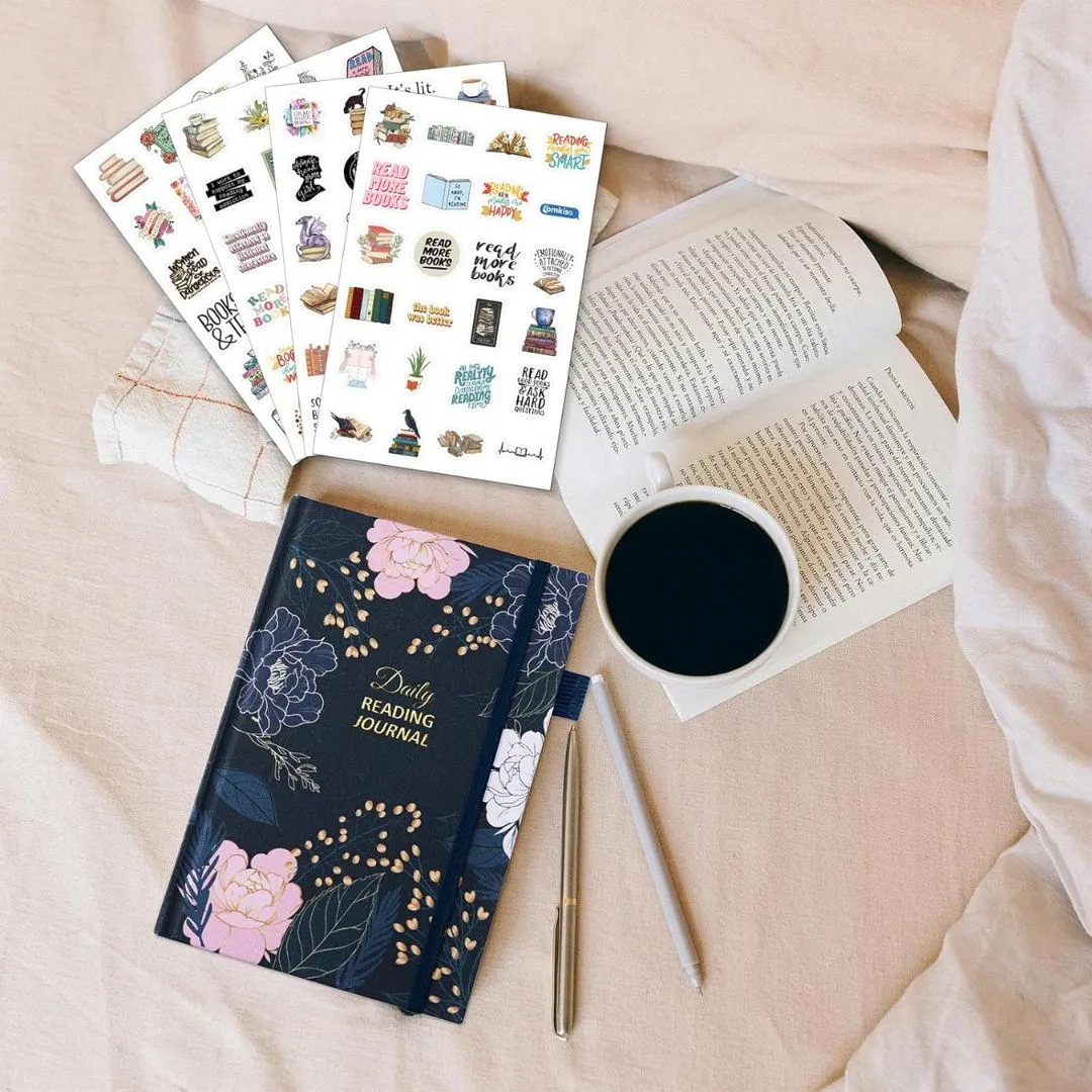 comkiso book reading journal for book lovers