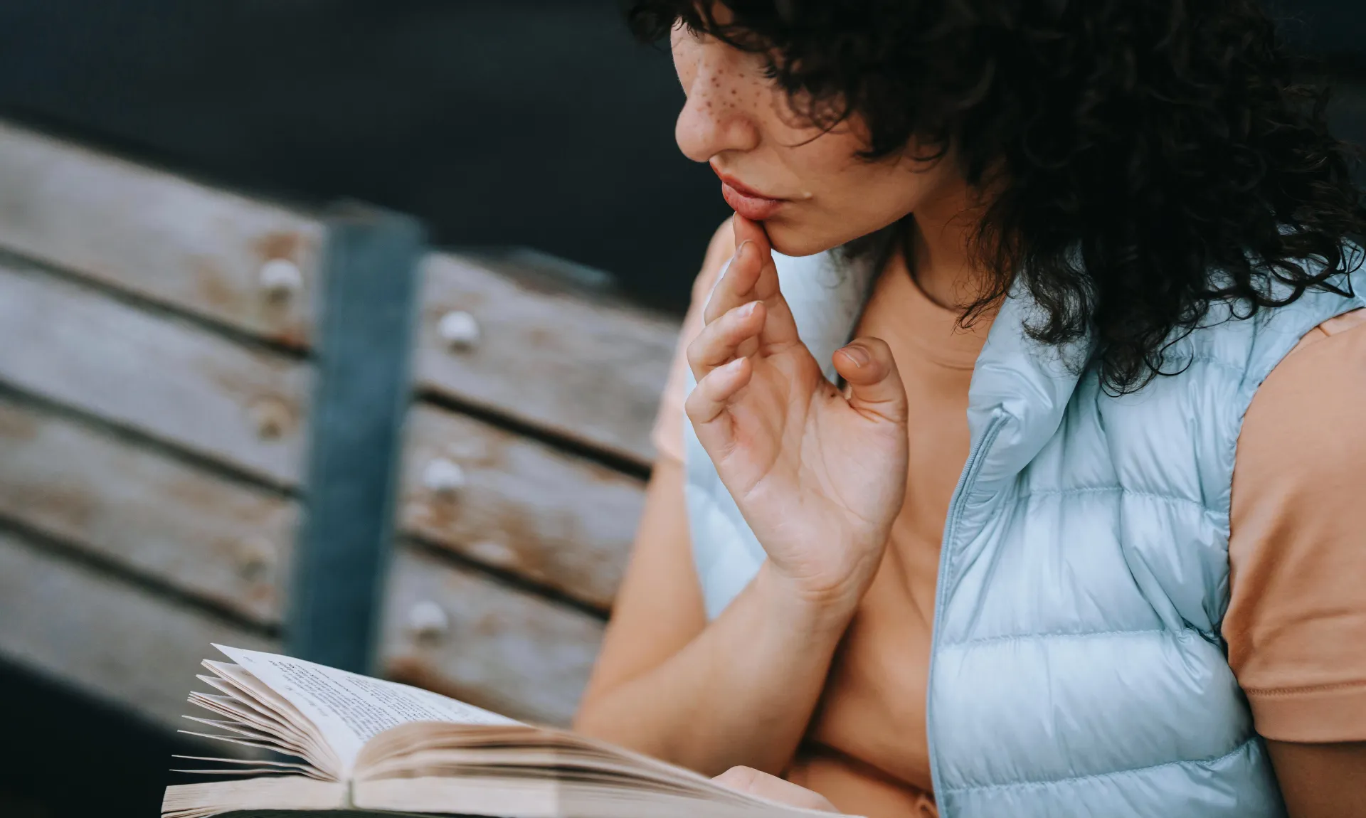 a girl reading a book