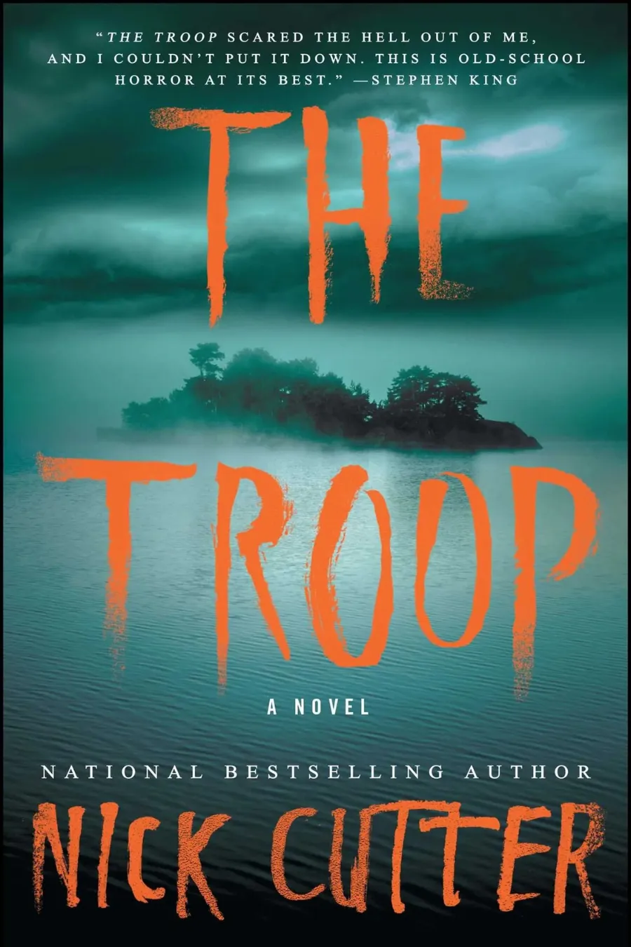 the-troop-by-nick-cutter The Troop by Nick Cutter book cover for a survival horror novel about a group of scouts facing a terrifying biological threat on a remote island.
